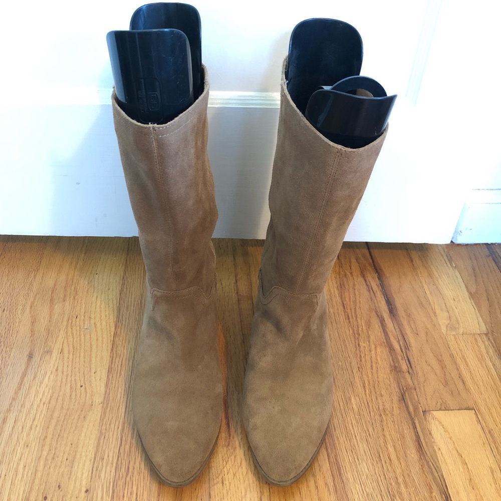 Lucky brand suede mid calf boots